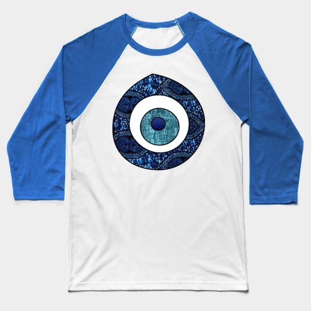 Evil Eye African collage Baseball T-Shirt by artbyomega